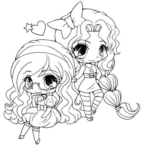 chicas kawaii para colorear